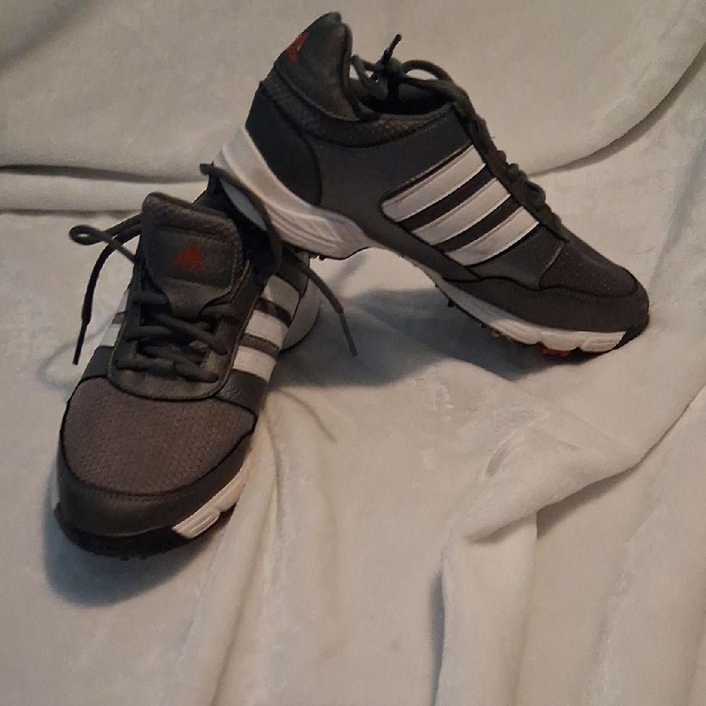 Adidas Black and White Athletic Sneakers with Supportive Sole